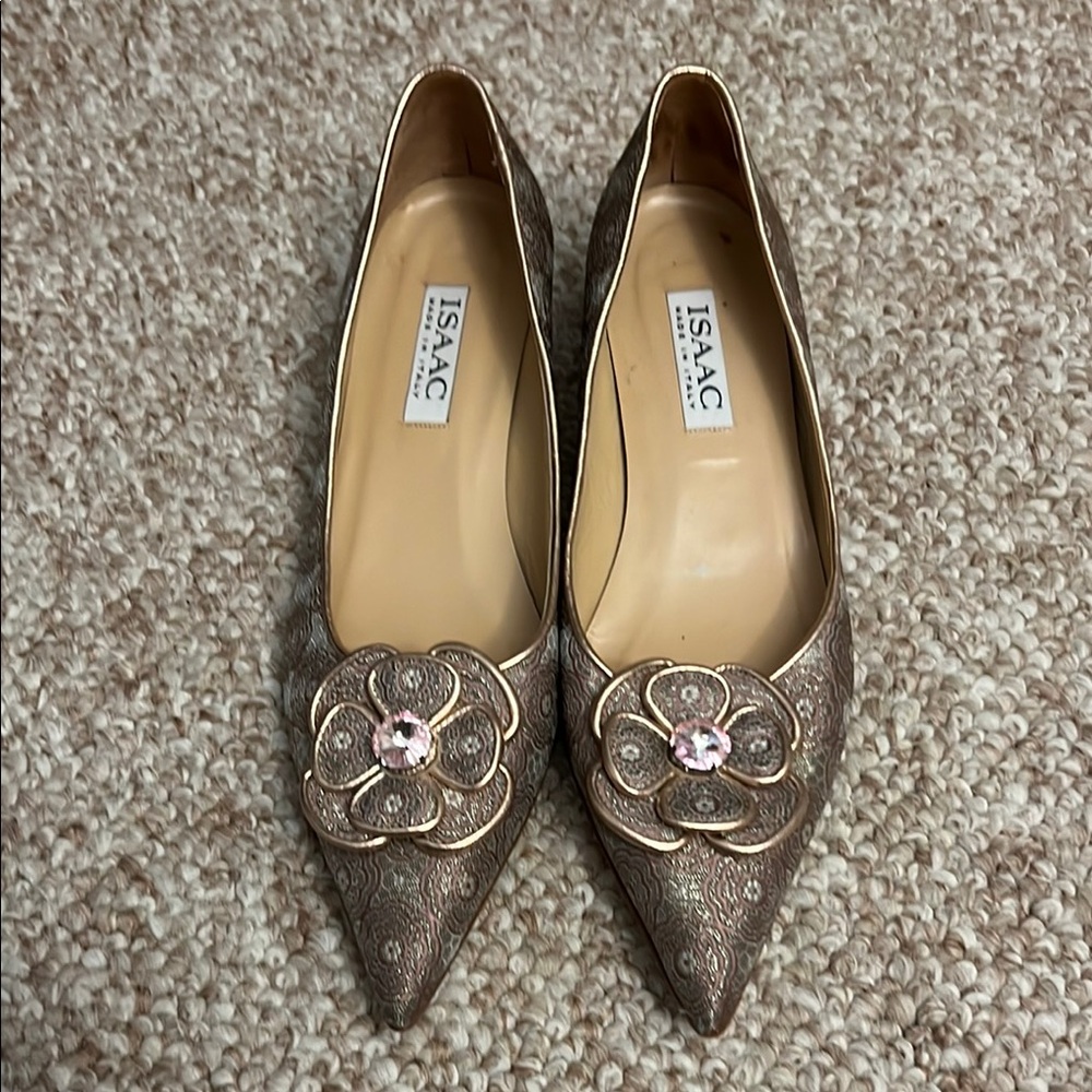 Isaac Made in Italy Womens Kitten Heels- Size 8.5
